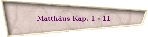 Matthäus Kap. 1 - 11